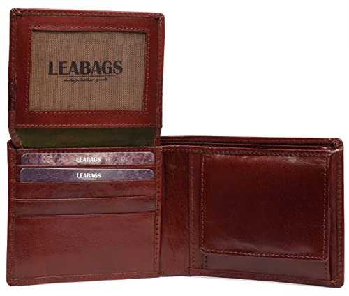LEABAGS Springfield Cartera de piel genuina de búfalo, diseño vintage, TerraRosa (Marrón) - 4250918913206