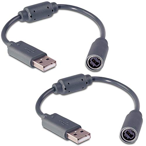 LEAGY 2Pack Wired Controller USB Breakaway Cable Cord for Microsoft Xbox 360 Guitar Hero