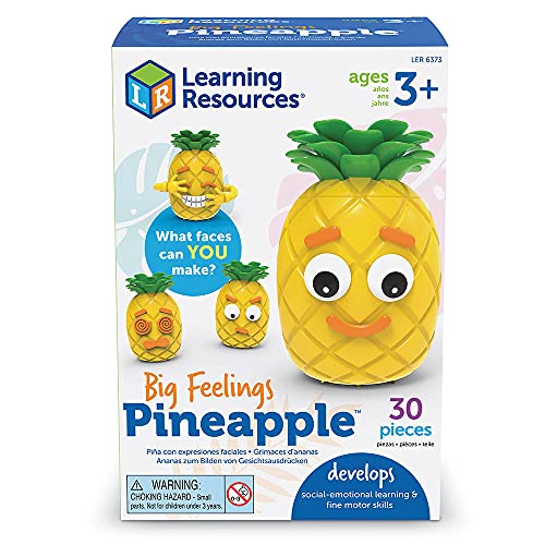 Learning Resources-La piña de los Sentimientos, Juguete para el Desarrollo Socio-Emocional, Juegos creativos, Conciencia del Cuerpo, niños de 3+ años, Color Yellow (LER6373)