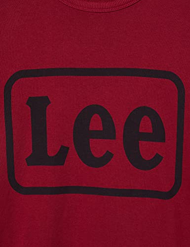 Lee Logo Crew SWS Sudadera, Rojo (Rhubarb Red Gbl), XXL para Hombre