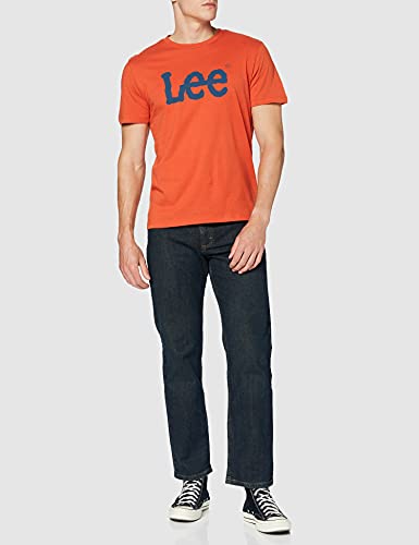 Lee Wobbly Logo Tee T-Shirts Hombre, Marrón (Burnt Ochre), Medium