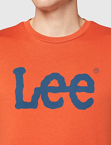 Lee Wobbly Logo Tee T-Shirts Hombre, Marrón (Burnt Ochre), Medium