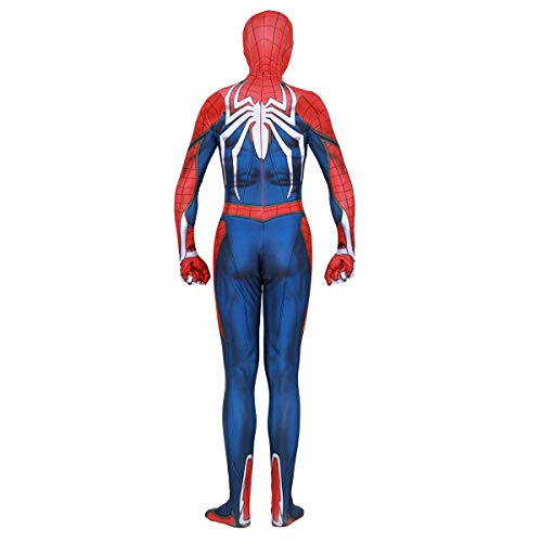 Leezeshaw Disfraz para adultos y niños de superhéroe Spiderman, Peter Parker, Los Vengadores, unisex, de licra, para Halloween o disfraz de cosplay