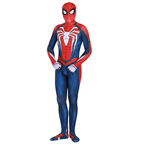 Leezeshaw Disfraz para adultos y niños de superhéroe Spiderman, Peter Parker, Los Vengadores, unisex, de licra, para Halloween o disfraz de cosplay