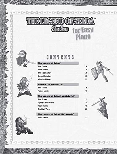 Legend of zelda series easy piano book: Easy Piano Solos