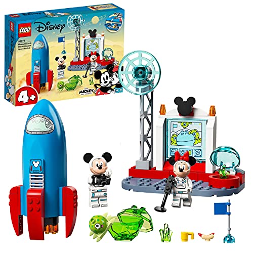 LEGO 10774 Mickey and Friends Cohete Espacial de Mickey Mouse y Minnie Mouse Nave Espacial de Juguete para Niños +4 Años