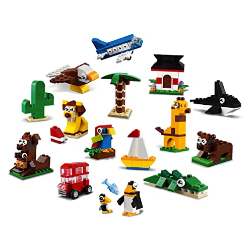 LEGO 11015 Classic Alrededor del Mundo, Set de Construcción para Niños +4 Años, Juegos Creativos con Animales de Juguete