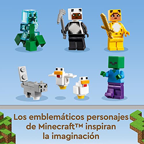 LEGO 21174 Minecraft La Casa del Árbol Moderna, Juguete de Construcción para Niños a Partir de 9 Años con Mini Figuras