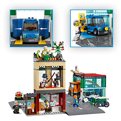 LEGO 60292 City Centro Urbano Set de Construcción para Niños +6 años con Moto, Bici, Camión y 8 Mini Figuras
