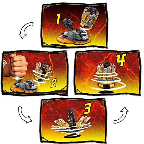 LEGO 70685 Ninjago Spinjitzu Explosivo: Cole Juguete de Construcción con Spinner y Mini Figura de Ninja