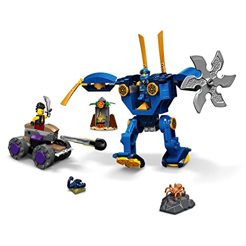 LEGO 71740 Ninjago Robot Eléctrico de Jay Juguete de construcción con Mini Figuritas y Coche de Ninja para Niños de 4 años