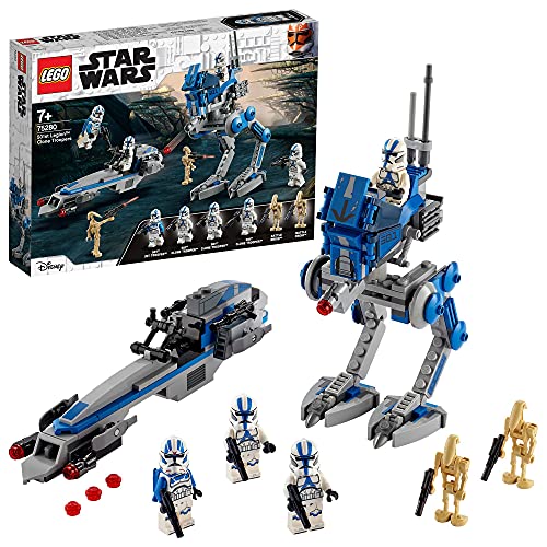 Lego  75302 Star Wars Lanzadera Imperial Juguete De Construcción con Mini Figuras De Darth Vader Y Luke Skywalker +  75280 Star Wars Soldados Clon De La Legión 501 Juguete De Construcción