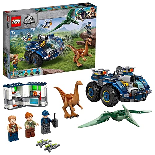 LEGO 75940 Jurassic World Fuga del Gallimimus y el Pteranodon, Juguete de Construcción de Dinosaurios para Niños 7 años