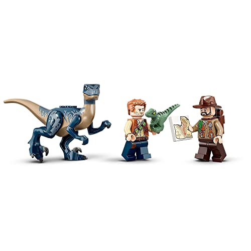 LEGO 75942 Jurassic World Velociraptor: Misión de Rescate en Biplano, Juguete de Construcción de Dinosaurios para Niños 4 años