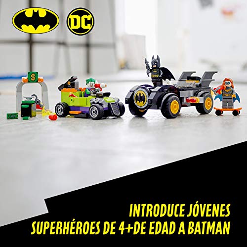LEGO 76180 DC Batman vs. The Joker: Persecución en el Batmobile y Hot Rod, Super Heroes Coche, Juguetes para niños +4 años