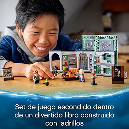 LEGO 76383 Harry Potter Momento Hogwarts: Clase de Pociones, Libro Coleccionable para Niños, Caja Portátil, Idea de Regalo