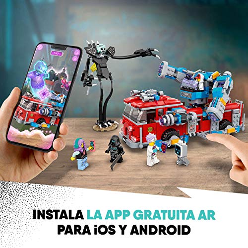 LEGO- Camión de Bomberos Fantasma 3000 Hidden Side Set de Juego de Realidad Aumentada Multijugador Interactiva, Aplicación AR para iPhone/Android, Multicolor (70436)