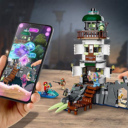LEGO Hidden Side - Faro de la Oscuridad, Juguete de Construcción con App de Realidad Aumentada, Incluye Moto Acuática y Minifiguras de Fantasmas, a Partir de 8 Años (70431)