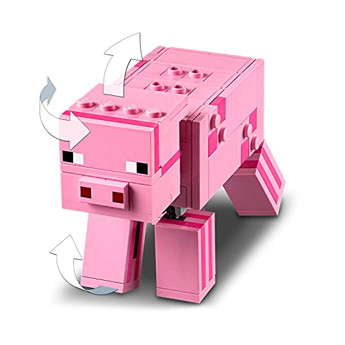 LEGO Minecraft - BigFig: Cerdo con Bebé Zombi, Set de Construcción Inspirado en el Videojuego, Incluye Figuras de Juguete de los Personajes, a Partir de 7 Años (21157)