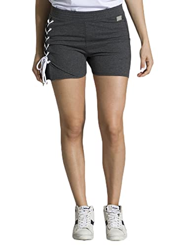 LEONE - Pantalones Cortos de Mujer Rips - FUSIÓN Antracita (08), Metro.