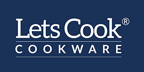 Lets Cook Cookware - Molde para tartas (18 cm, base fija, antiadherente, 18 cm), diseño británico