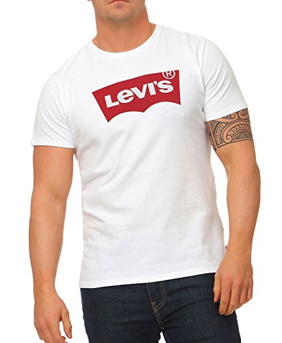 Levi's Set-In Neck Camiseta, Hm Graphic White, M para Hombre