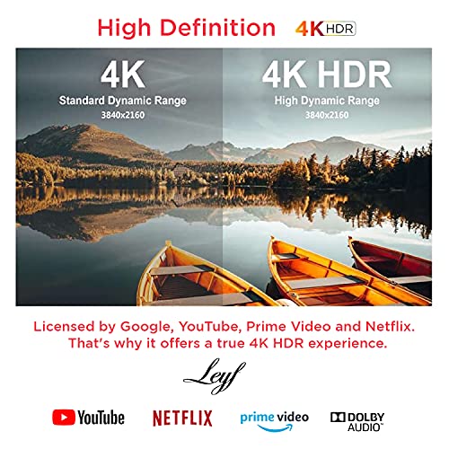 LEYF 4K Android TV Box Original Licensed by Google LLC and Netflix 4K / Free Update Support up to Android 13 / Mini Keyboard / WiFi, Type-C , HDMI 2.1 , USB 3.0,Ethernet,MicroSD / Smart TV,Chromecast