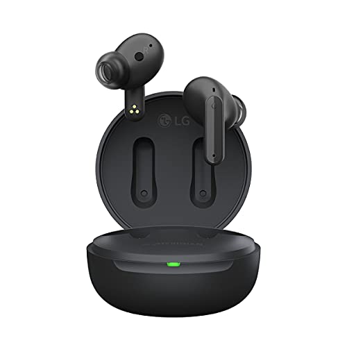 LG TONE FP5 - Auriculares True Wireless Bluetooth 5.2, con Cancelación Activa de Ruido, Sonido Meridian, Doble Micrófono, Carga Rápida, Autonomía de hasta 22 Horas, Protección IPX4, Color Negro