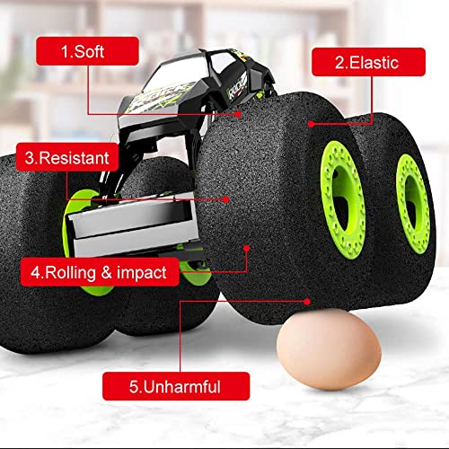 LHLJ 360 ° Spin, Sponge Tires, 4WD RC Car 2.4G Off-Road Climbing Stunt Car Batería Recargable Camión de Control Remoto Juguete para niños Coche de Control Remoto Niños y Adultos