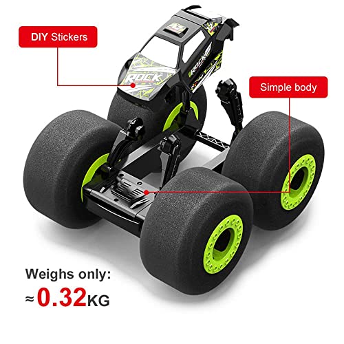 LHLJ 360 ° Spin, Sponge Tires, 4WD RC Car 2.4G Off-Road Climbing Stunt Car Batería Recargable Camión de Control Remoto Juguete para niños Coche de Control Remoto Niños y Adultos