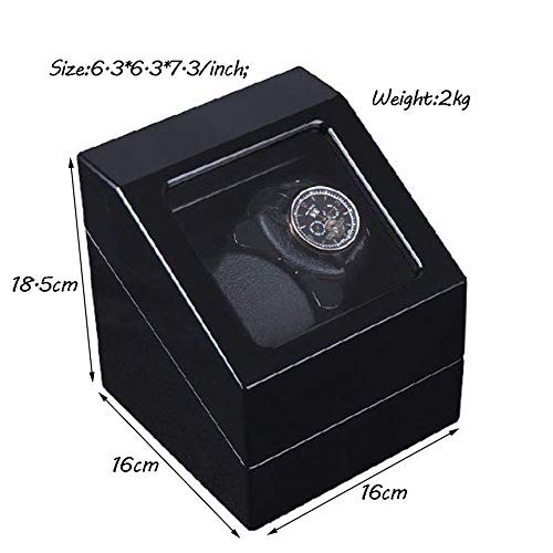LHQ-HQ Mira enrollador for Relojes automáticos del Reloj Duradero Soporte de exhibición de Doble Reloj de Cuerda automática Case Memoria 2 de Pulsera