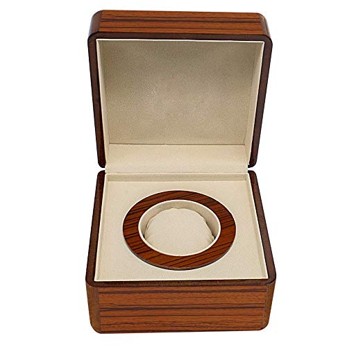 LHQ-HQ Mira la caja de la PU de cuero marrón de color individual joyería relojes de visualización Caja de almacenamiento Compatible with el almacenamiento reloj de exhibición del reloj (Color: Marrón,