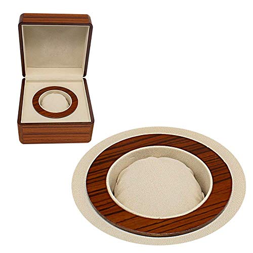 LHQ-HQ Mira la caja de la PU de cuero marrón de color individual joyería relojes de visualización Caja de almacenamiento Compatible with el almacenamiento reloj de exhibición del reloj (Color: Marrón,