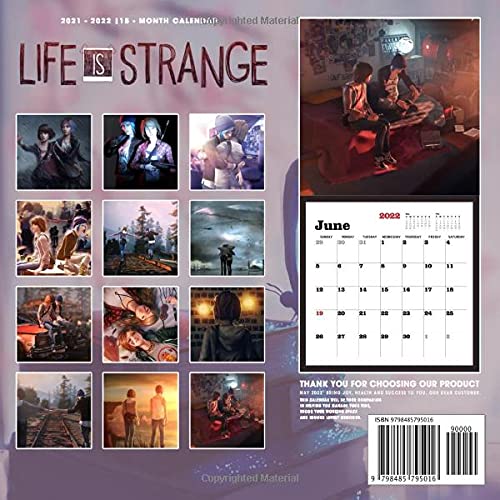 Life is Strange 2022 Calendar: Games calendar 2022-2023-18 months- Planner Gifts boys girls kids and all Fans BIG SIZE 17''x11''
