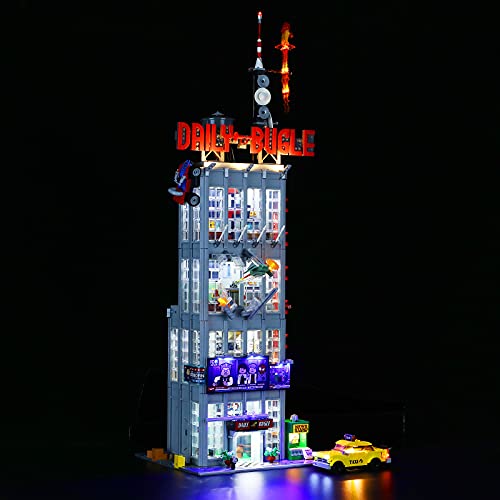 LIGHTAILING Juego de luces para modelos de bloques de construcción (SPIDERMAN Daily Bugle – Kit de luces LED compatible con Lego76178 (no incluido el modelo)