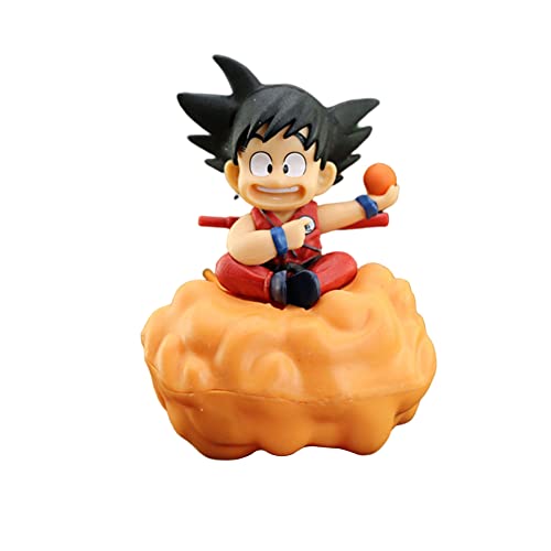 lilongjiao 10.8cm Dragon Ball Goku Somersault Cloud Action Figure Sentado Postura Modelo de la Infancia CLORURO DE POLIVINILO Adornos de estatuilla de Anime