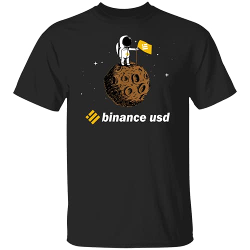 Limited Binance USD BUSD Crypto to to The Moon Camisa con camiseta de astronauta, azul marino, XS