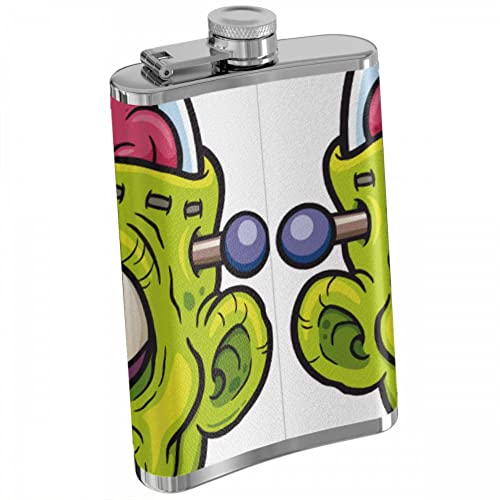 LINGF - Frasco de 8 oz para licor para mujeres, asustado y espeluznante Zombie, frasco de 8 oz, frasco para hombres, mujeres, frascos para licor para hombres, para viajes, senderismo, acampada