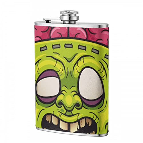 LINGF - Frasco de 8 oz para licor para mujeres, asustado y espeluznante Zombie, frasco de 8 oz, frasco para hombres, mujeres, frascos para licor para hombres, para viajes, senderismo, acampada