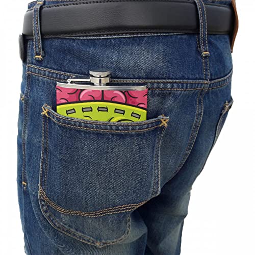 LINGF - Frasco de 8 oz para licor para mujeres, asustado y espeluznante Zombie, frasco de 8 oz, frasco para hombres, mujeres, frascos para licor para hombres, para viajes, senderismo, acampada