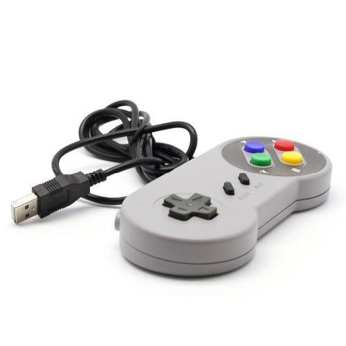 Link-e : 2X Nintendo Controles Mandos de Juegos USB SNES para PC/MAC (Super Nintendo, Famicom, SFC, Retro Gaming...)