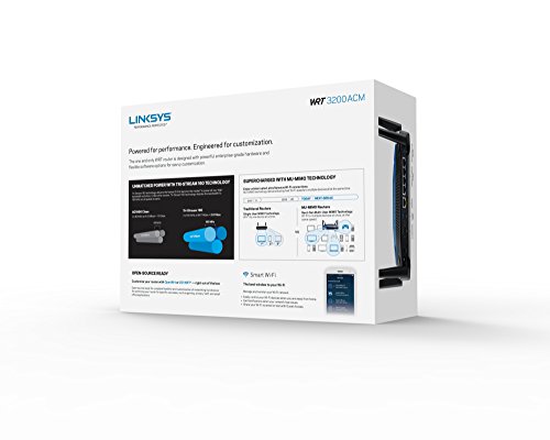 Linksys WRT3200ACM-EU - Router Wi-Fi Gigabit con Código Abierto y eSATA/USB 3.0