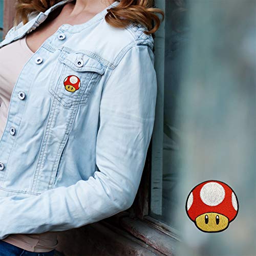 Listeriosis Parche Bordado de Hierro en Apliques con Mario Kart/SNES/Traje de Mario World/Super Mario Bros/Mario All Stars