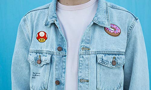 Listeriosis Parche Bordado de Hierro en Apliques con Mario Kart/SNES/Traje de Mario World/Super Mario Bros/Mario All Stars