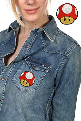 Listeriosis Parche Bordado de Hierro en Apliques con Mario Kart/SNES/Traje de Mario World/Super Mario Bros/Mario All Stars