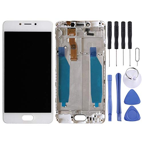 LISUONG DCD Pantalla LCD de AYD y ensamblaje de digitalizador con Marco para Meizu Meilan A5 / M5C (Color : White)