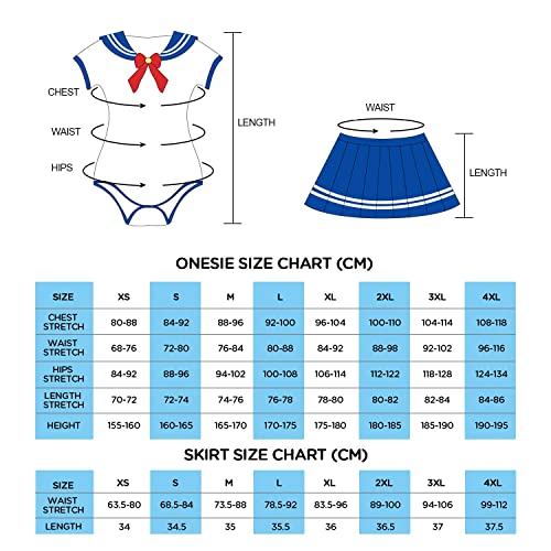 LittleForBig Mono Botón Entrepierna Onesie-Conjunto de Falda de Mono de Cosplay Magical Girls Azul Marino XS
