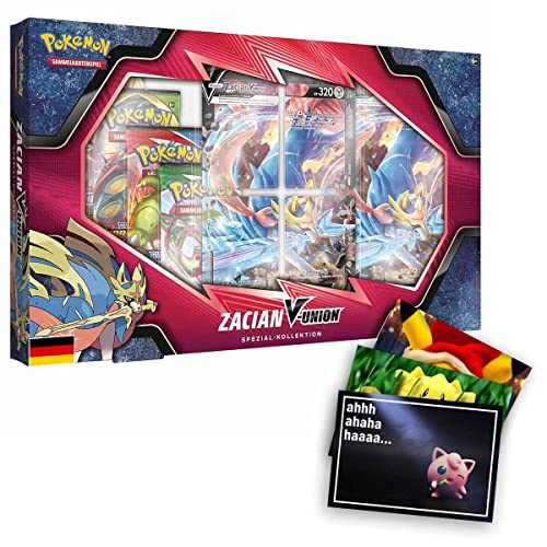 Lively Moments Espada y escudo de Pokémon Zacian V-Union colección especial alemana y tarjeta de felicitación gratis