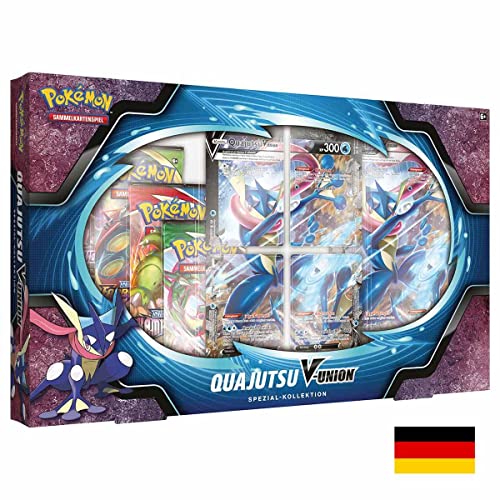 Lively Moments Pokémon Espada y escudo Quajutsu-V-Union Colección especial alemana y tarjeta de felicitación gratis