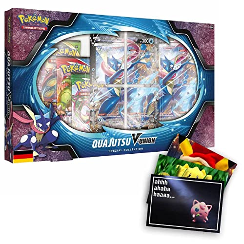 Lively Moments Pokémon Espada y escudo Quajutsu-V-Union Colección especial alemana y tarjeta de felicitación gratis